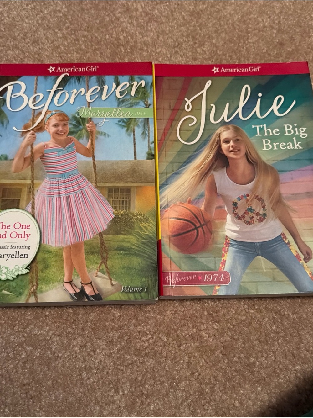Lot of 2 American Girl Paperback Books Beforever Julie & Maryellen